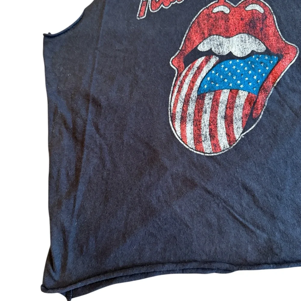 the Rolling Stones | Tops | The Rolling Stones Black Tank Top Raw Hem ...